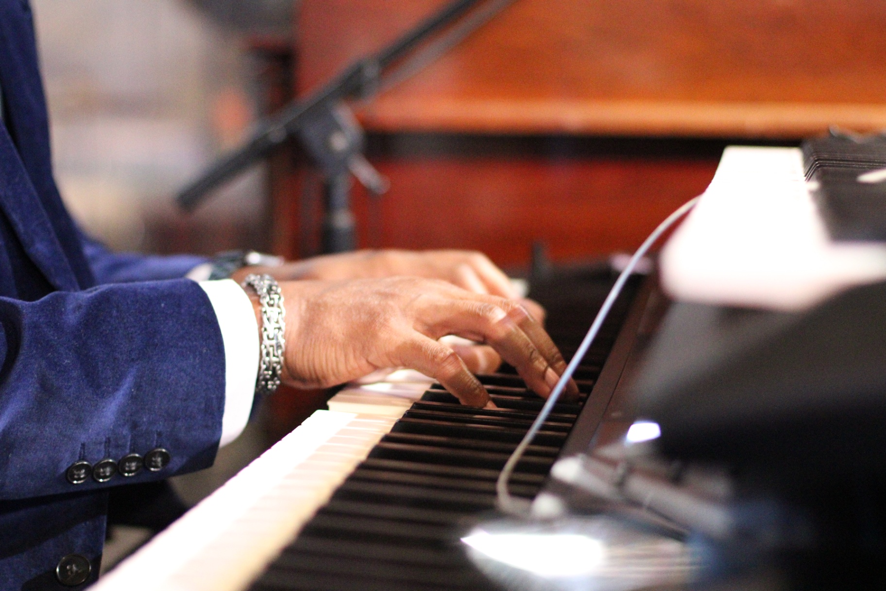 Hands on the keys during service