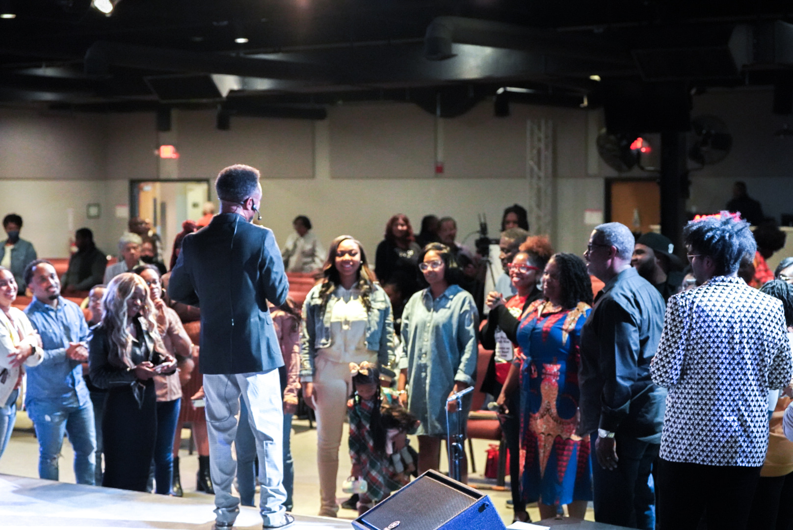 Congregation gathered at the altar