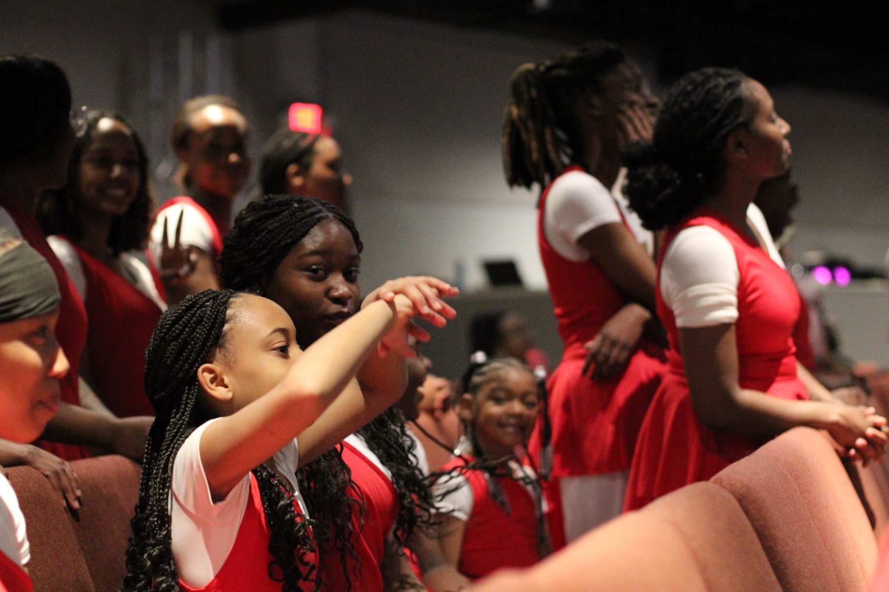 Youth worshipping together