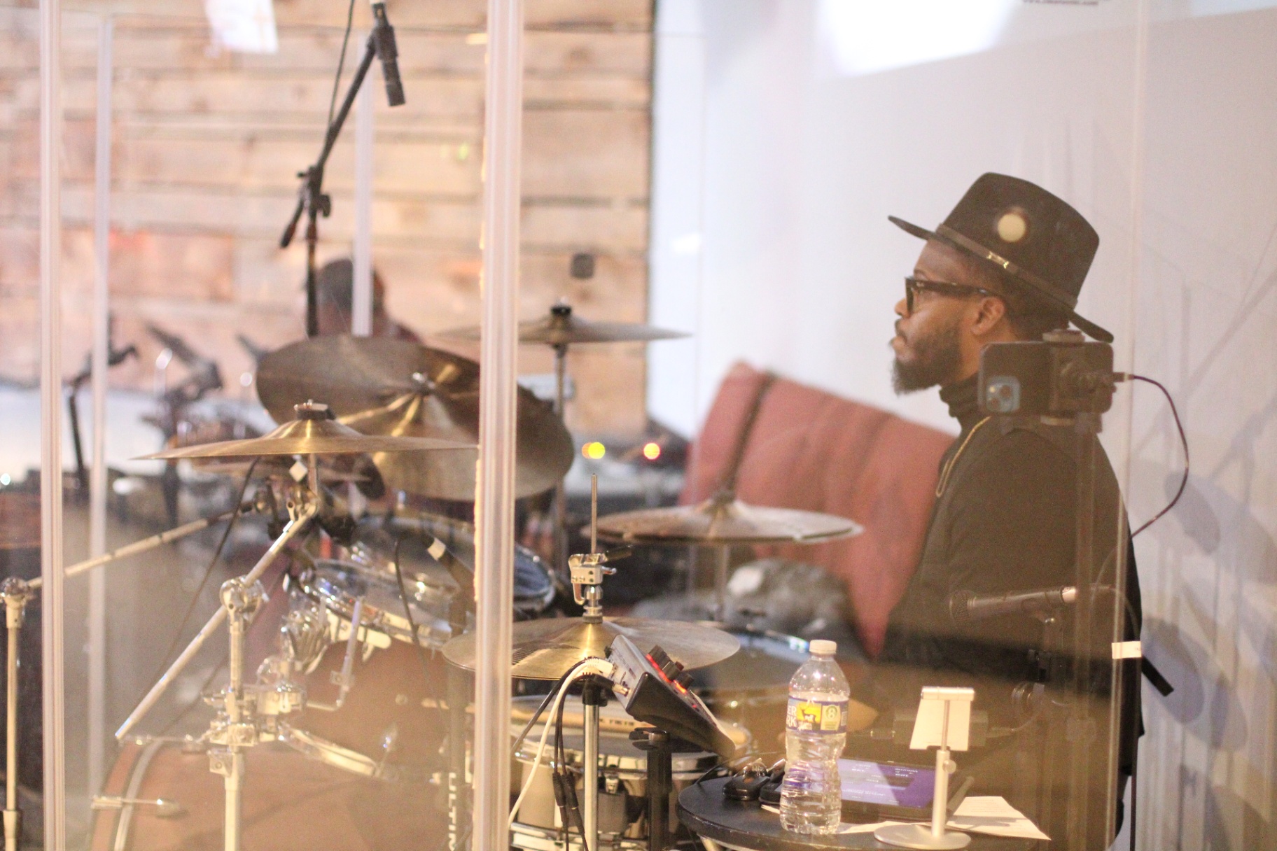 Drummer keeping the pocket