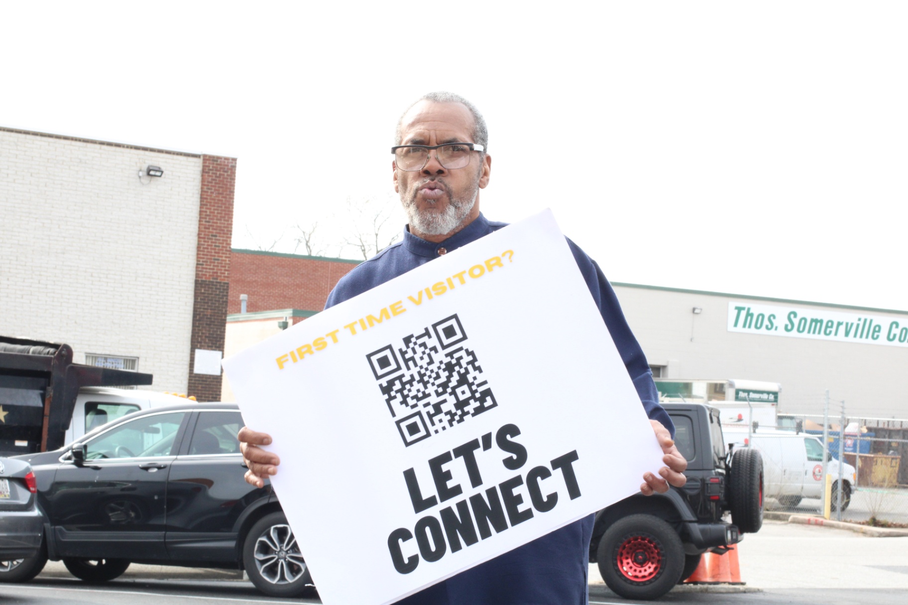 First time visitor — Let's Connect greeter