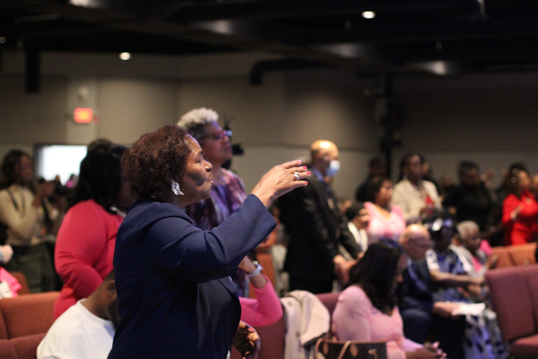 Hands lifted in worship