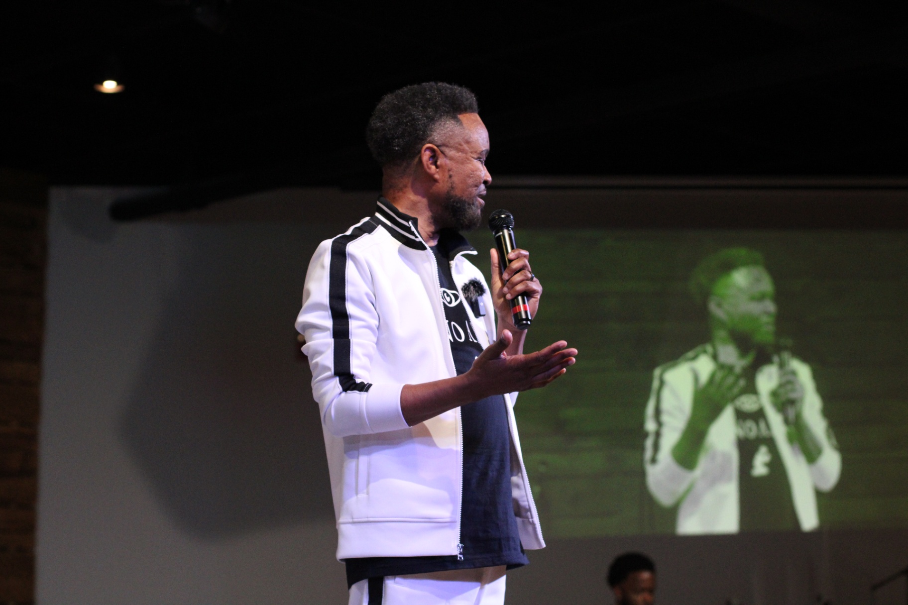 Apostle Craig on stage