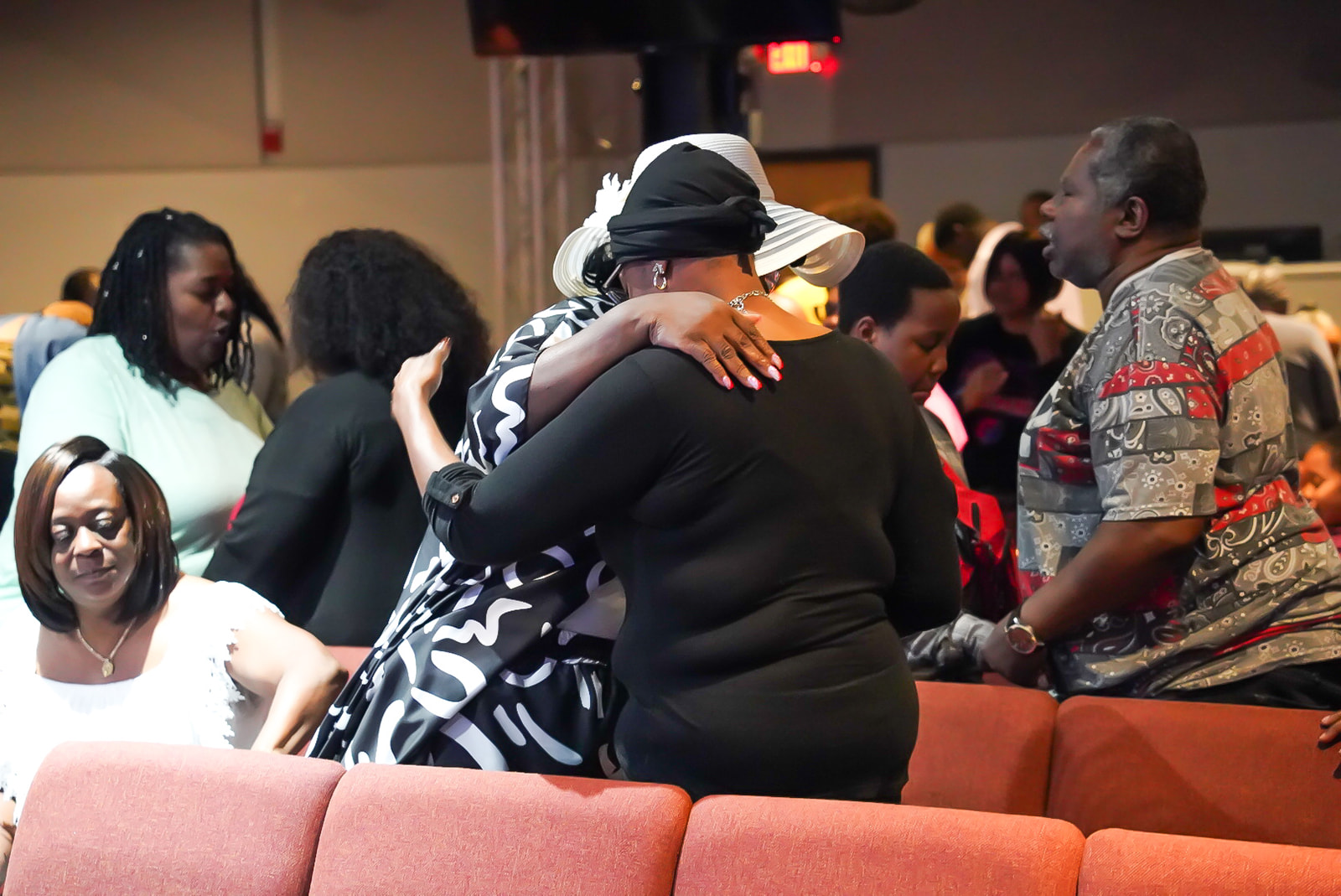 A tender embrace during ministry time